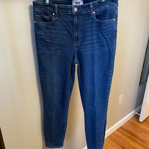 Paige Hoxton crop in medium blue size 31